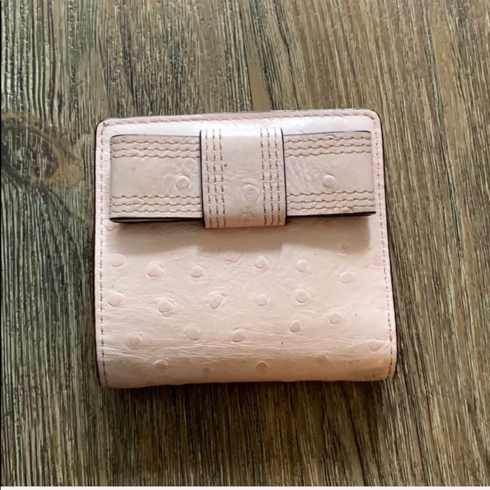 Kate Spade pink bow leather wallet